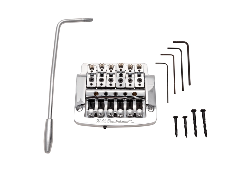 Kahler 2315 - Flat Mount Guitar Tremolo (Brass Cam / Steel Saddles) - Chrome 