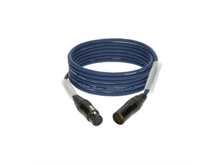Klotz DMX 5 pin Neutrik XLR 3 pins wired Blå kabel PVC 25m