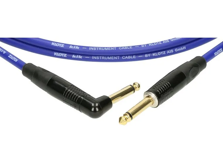 Klotz KIK Instr.Cable straight-angled metal jack bk 4,5m 