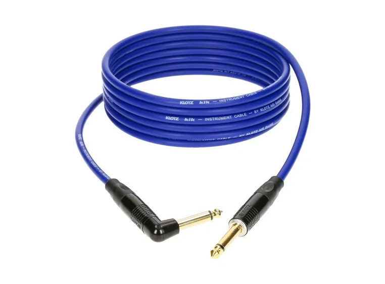 Klotz KIK Instr.Cable straight-angled metal jack blue 1,5m 