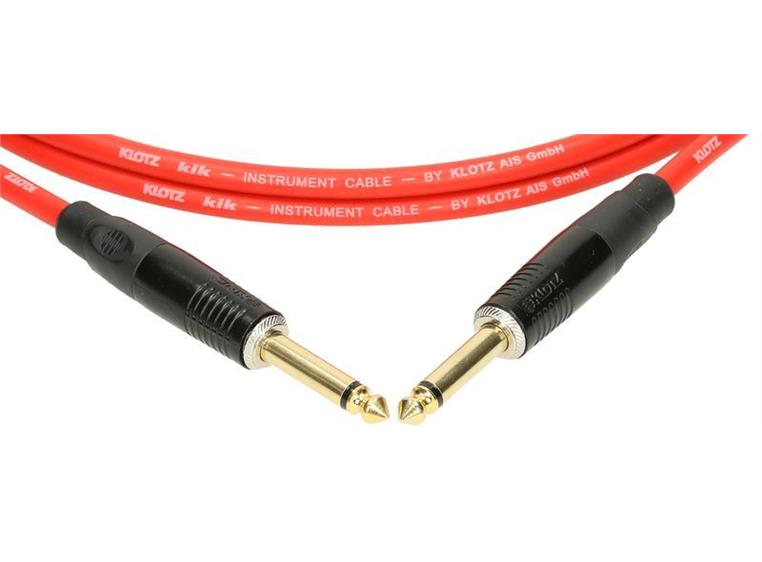 Klotz KIK Instr.Cable straight metal jacks red 9m