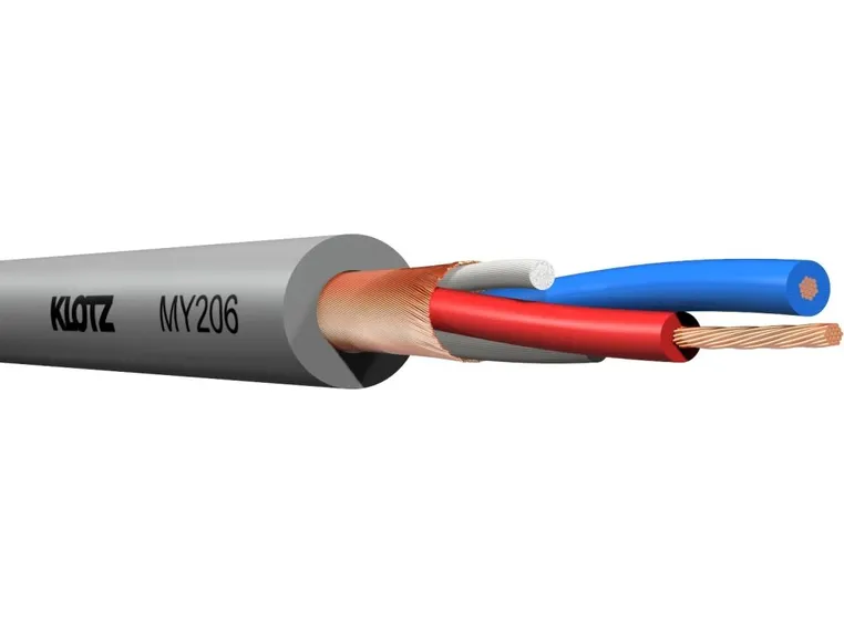 Klotz MY206GR Mikrofonkabel pro 2 x 0.22 mm2 PVC Grey 200m 