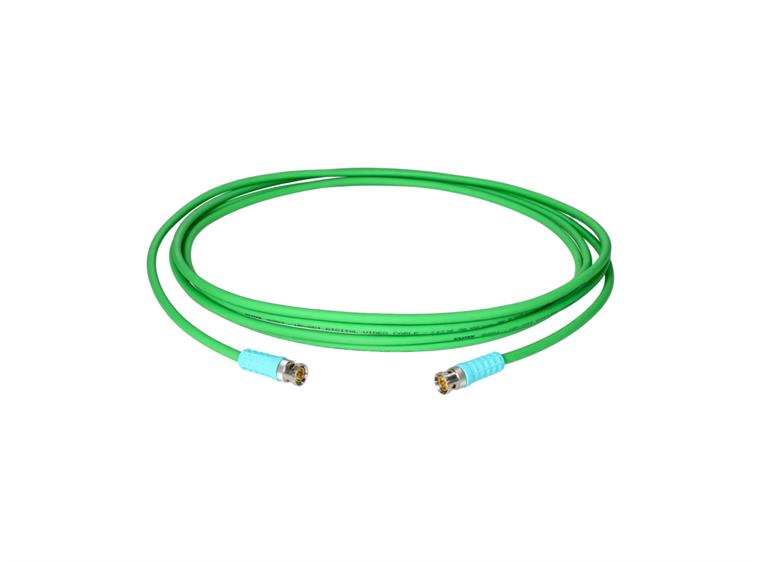 Klotz UHD/4K Plug D&H BNCslim Cyan Sleeve Video Cable 30m