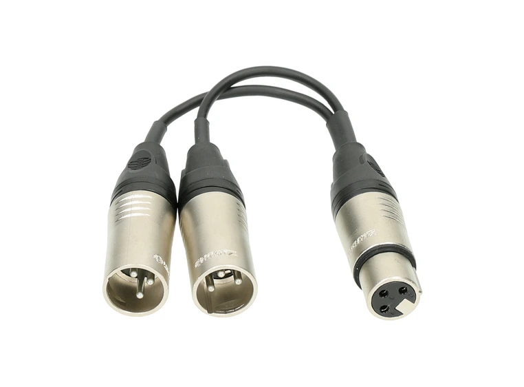 Klotz XLR-YSPLIT y-adapter1 XLR F - 2 x XLR M 