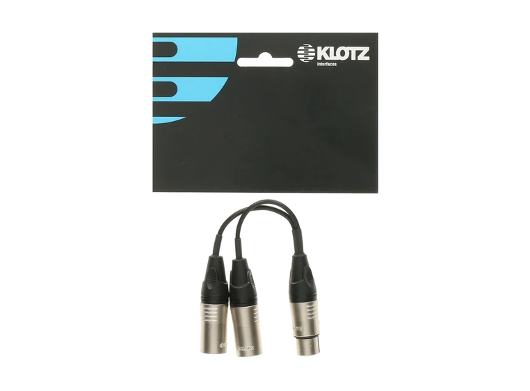 Klotz XLR-YSPLIT y-adapter1 XLR F - 2 x XLR M 
