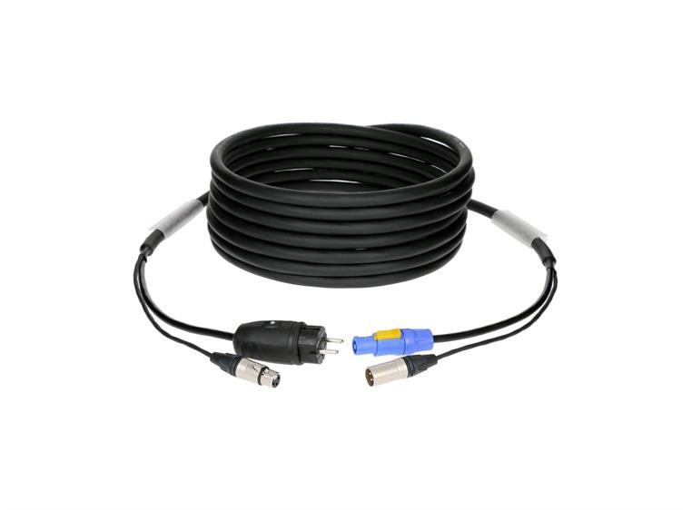 Klotz hybrid XLR M/F Powercon A Blue/Schuko cable plug 20m