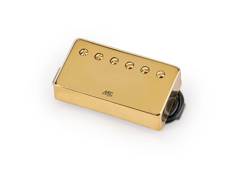 MEC Vintage Alnico V Humbucker Guitar Pickup, Neck - Gold Cover 
