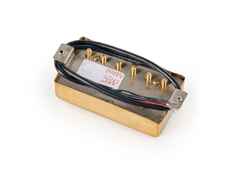 MEC Vintage Alnico V Humbucker Guitar Pickup, Neck - Gold Cover 