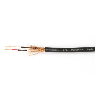 Mikrofonkabel meterpris sort