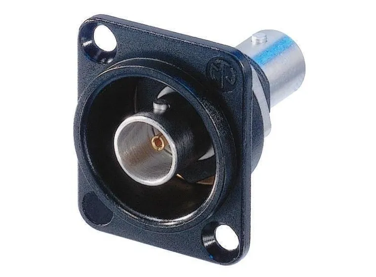 Neutrik NBB75DFIB-P BNC D sort ch Feedthrough Forlenget Iso 
