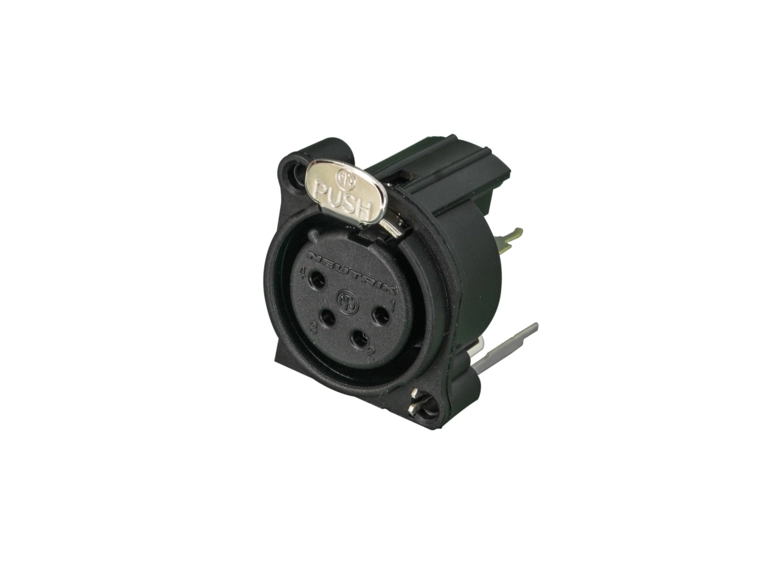 Neutrik NC4FAV XLR receptacle chassis 4P hun Vertical PCB 