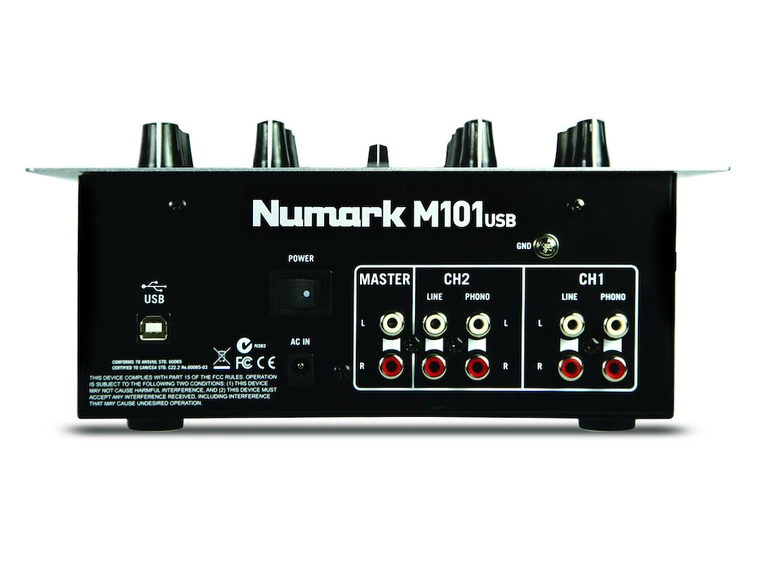 Numark M101 USB-mikser Svart 