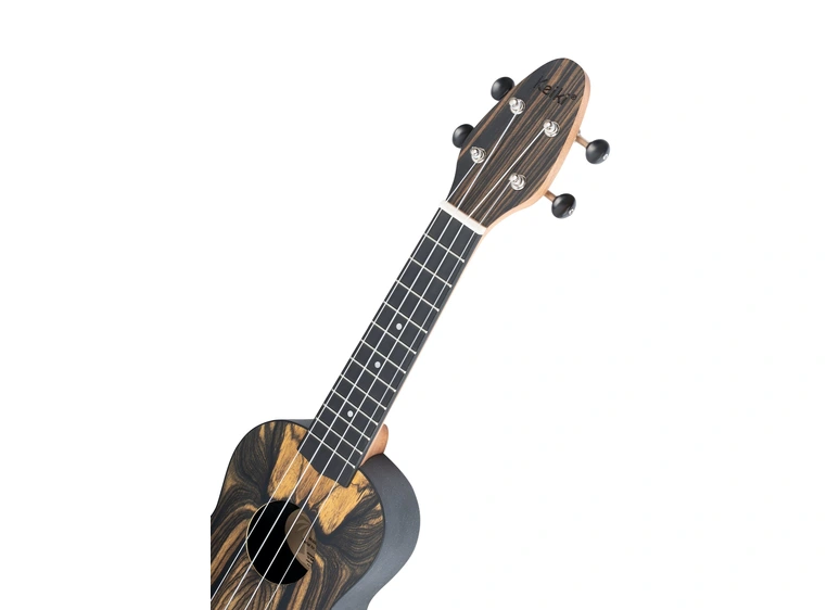 Ortega K3-WEB Keiki Soprano ukulelepakke, White Ebony 