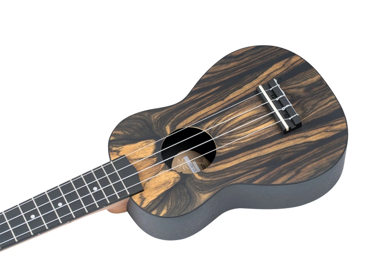 Ortega K3-WEB Keiki Soprano ukulelepakke, White Ebony 