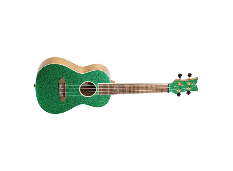 Ortega RUEL-MGR Concert ukulele med bag Element Series, Metallic Green