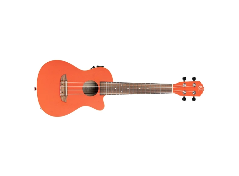 Ortega RUPUKI-CE Concert ukulele med mik, Earth, Pumpkin Orange 