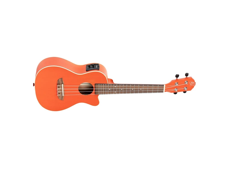 Ortega RUPUKI-CE Concert ukulele med mik, Earth, Pumpkin Orange 