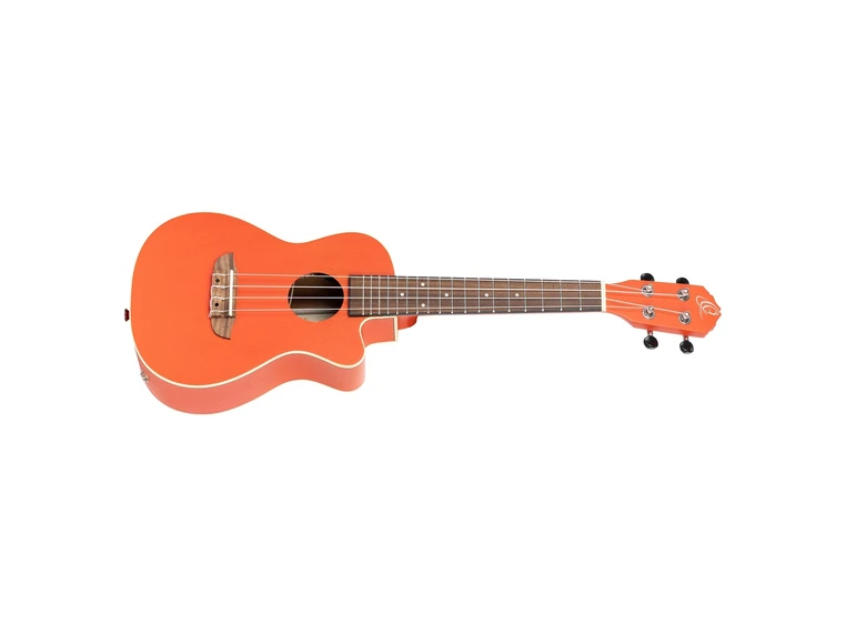 Ortega RUPUKI-CE Concert ukulele med mik, Earth, Pumpkin Orange 