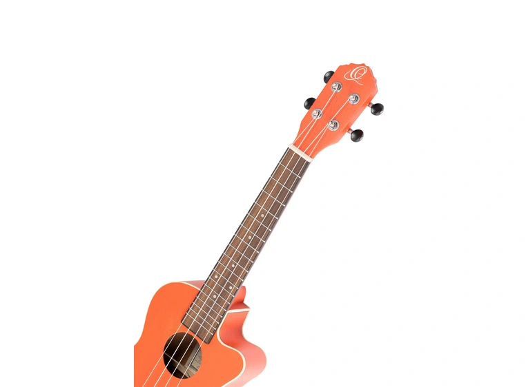 Ortega RUPUKI-CE Concert ukulele med mik, Earth, Pumpkin Orange 