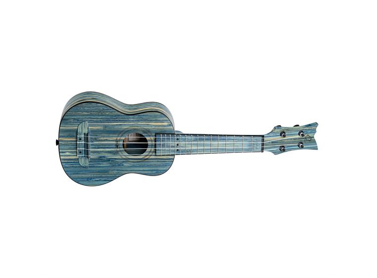 Ortega RUSWB-SO Sopran ukulele Med gigbag, Stonewashed Blue