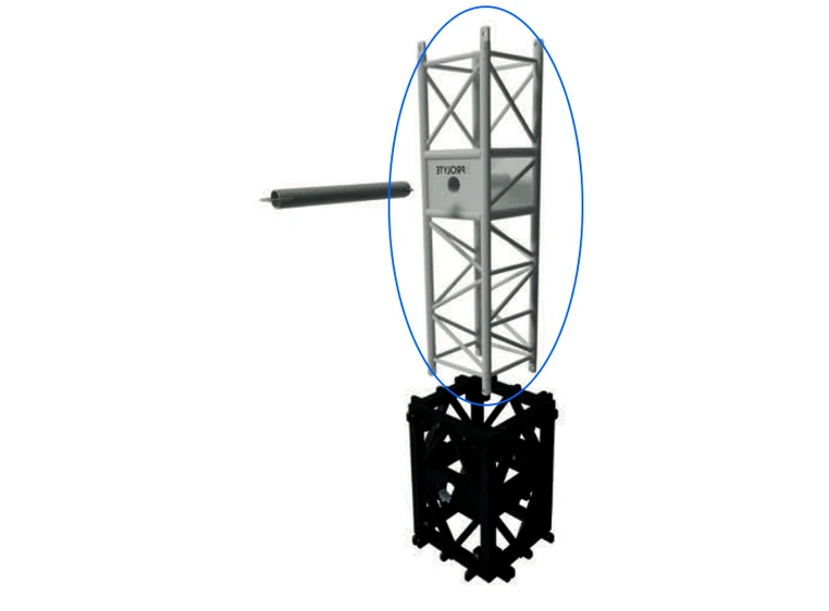 PROLYTE DT-Tårn Tårntruss D75T-L280 280cm, Alu, Ø80x10mm, for sikringsbjelke 