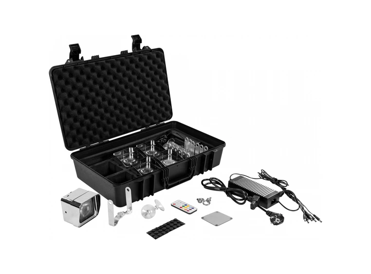 Prolights DOTQPACKMR Lyspakke 6x DOTQMR, charger, IR remote & case 