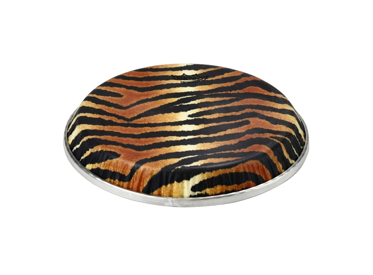 Remo M4-1075-S6-D1007 Symmetry Skyndeep Congaskinn Tiger Stripe Graphic, 10.75" 