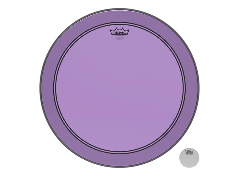 Remo P3-1318-CT-PU Powerstroke P3 Colortone Purple Bass Drumhead, 18"