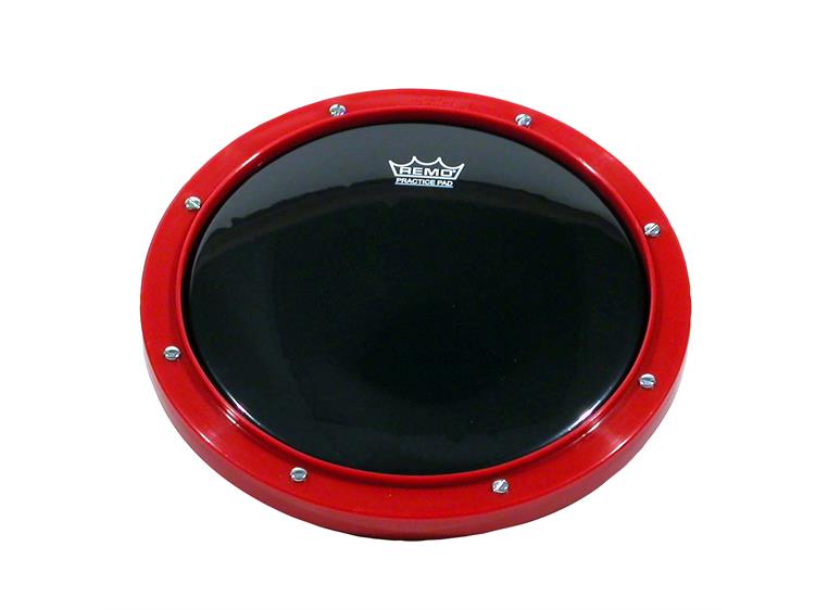 Remo RT-0010-58- Practice Pad - Tunable Ambassador Ebony Drumhead, 10", Red
