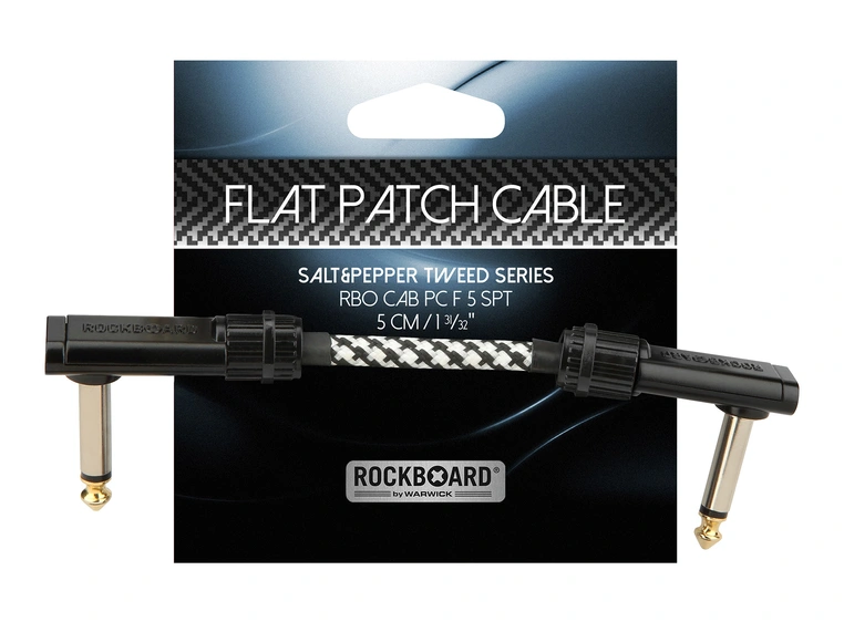 RockBoard Salt&Pepper Tweed Series Flat Patch Cable - 5 cm 