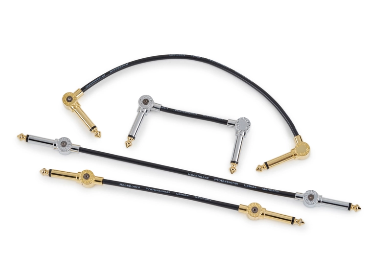RockBoard Solderless Patch Cable Set PatchWorks, + 10 Plugs, 300 cm, Chrome 