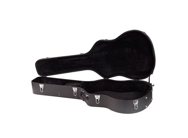 RockCase Acoustic Guitar Hardshell Case (12-String Dreadnought), Curved - Black 