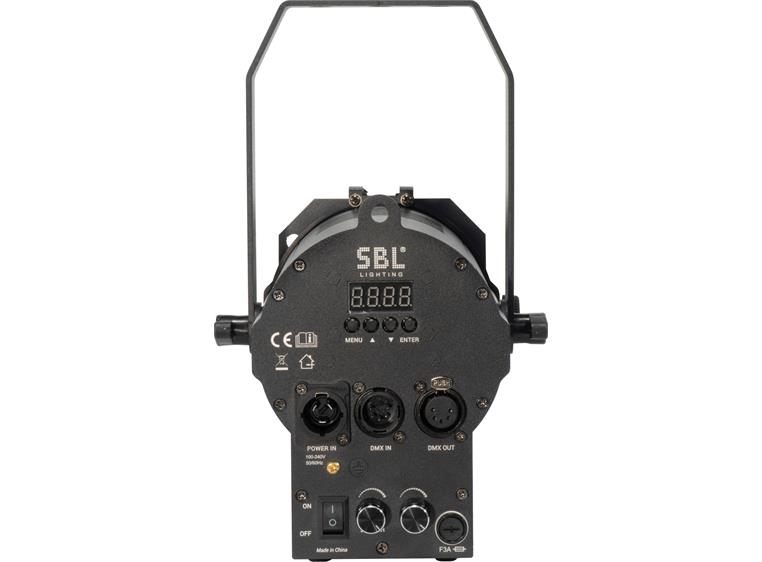 SBL Mini 50TW Fresnell, sort 2 x 50W, 2700 - 6500K, CRI 95, 5-pin XLR