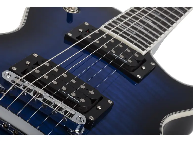 Schecter SOLO-II Supreme STBB See-Thru Blue Burst 