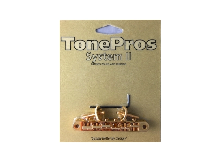TonePros AVR2P G - Tune-O-Matic Bridge (Vintage ABR-1 Replacement) - Gold 
