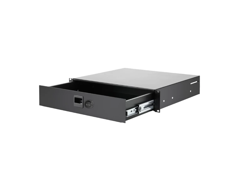 Adam Hall 19" Parts 87402 CL Rack Drawer 2 U Steel, Combination Lock 