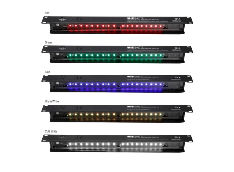 Adam Hall Parts 87451 SMART C 19" LED Sensor Rack Light 1U Multicolour 