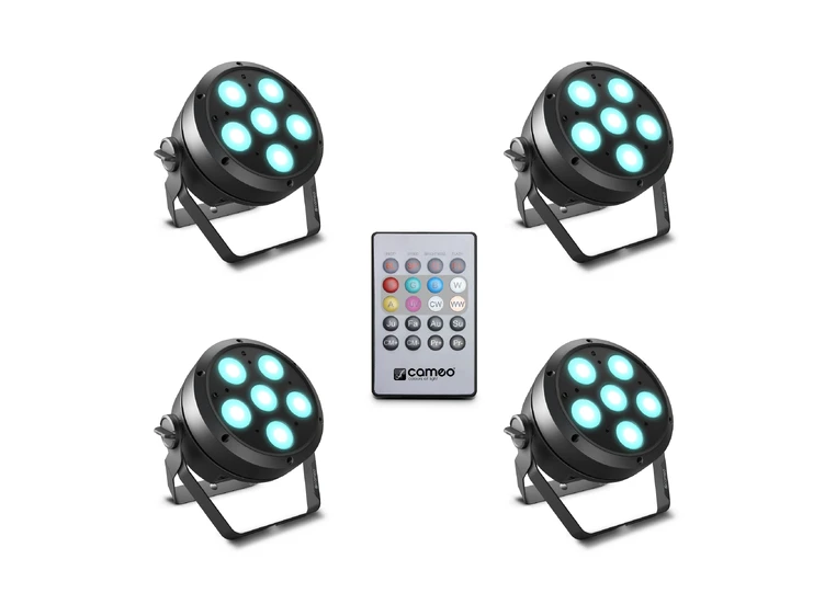 Cameo ROOT® PAR 6 SET 1 4x CLROOTPAR6 Incl. IR Remote Control 