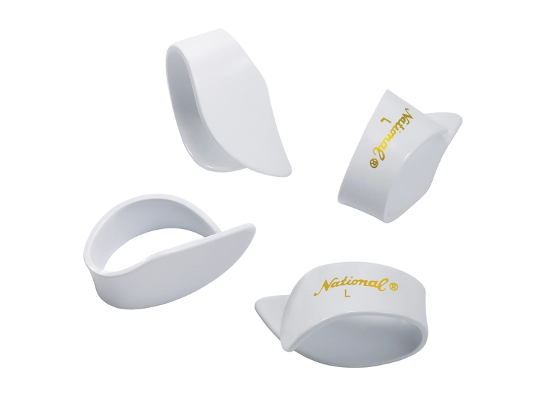 D'Addario NP8W-04 PW National Thumb pick Celluloid White, 4-pack 