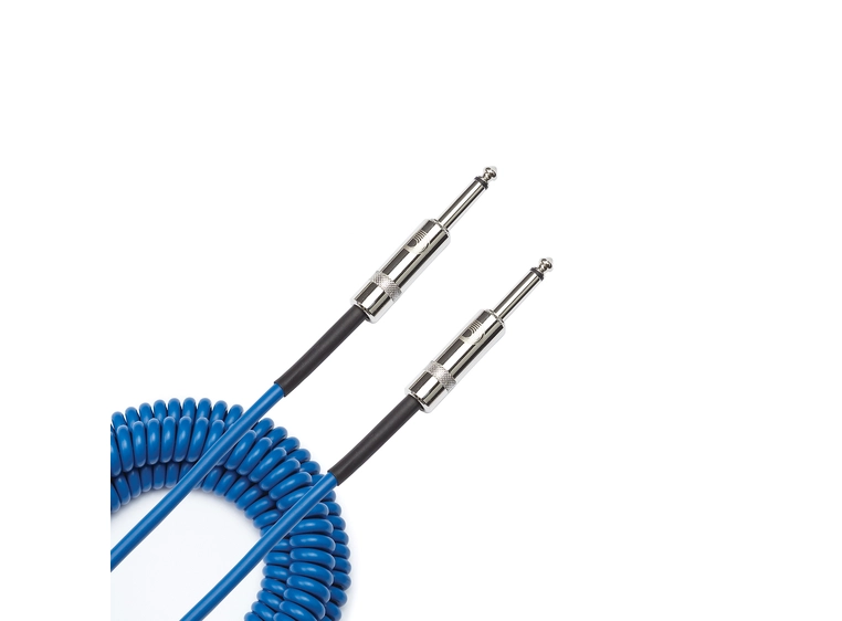 D'Addario PW-CDG-30BU Instrumentkabel Custom Coiled 9m Blue 