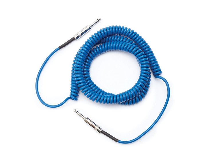 D'Addario PW-CDG-30BU Instrumentkabel Custom Coiled 9m Blue 