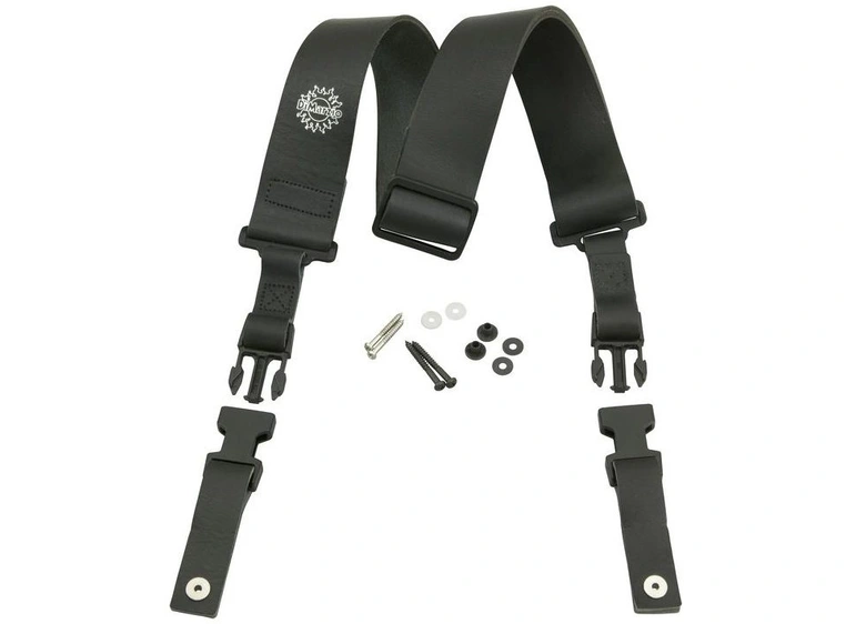 Dimarzio DD2420 2 ClipLock Black Italian Leather 