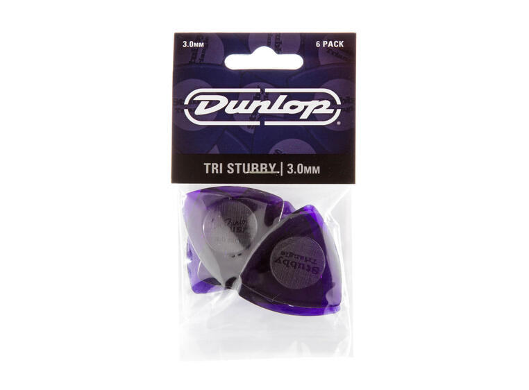 Dunlop 473P3.0 Stubby Triangle Pick 6-pakning