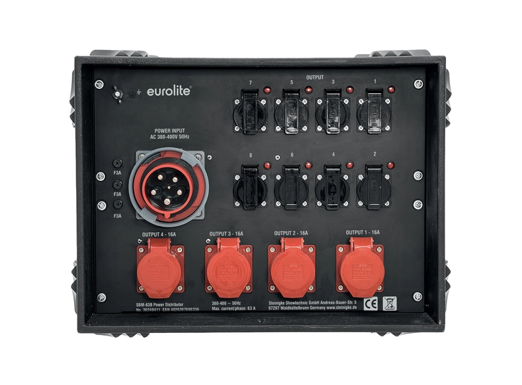 EUROLITE SBM-63B strømdistribusjon 63A 