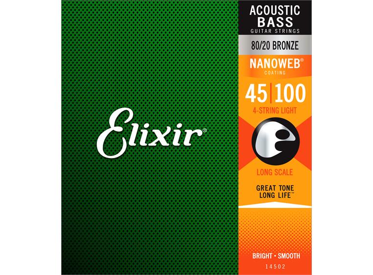Elixir Nanoweb 80/20 Bronze Bass (045-100) 14502