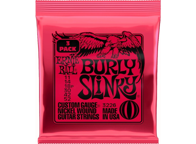Ernie Ball EB-3226 Burly Slinky Nickel (011-052) 3-pack 