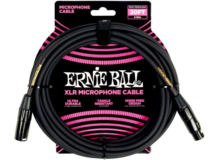 Ernie Ball EB-6388 Mikrofonkabel 6m Svart