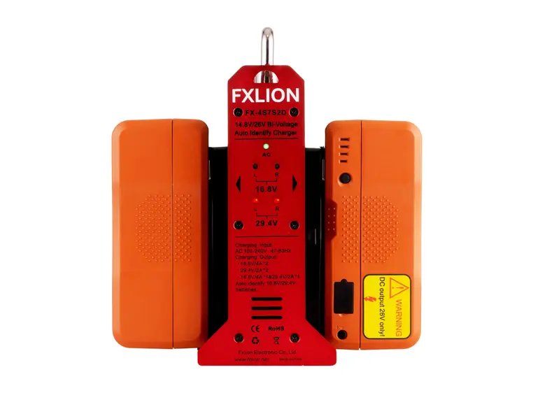 FXLION FX-4S7S2D Bi-voltage V-lock lader 29.4V, 5.0A 