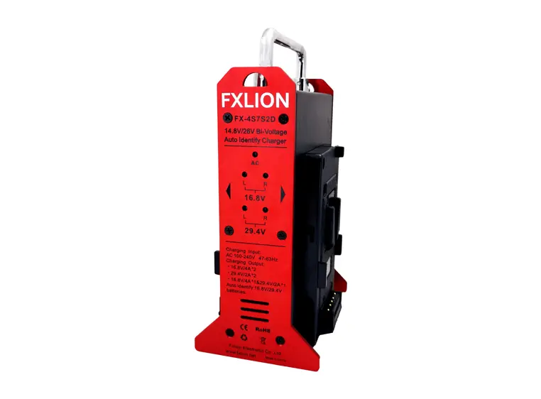 FXLION FX-4S7S2D Bi-voltage V-lock lader 29.4V, 5.0A 