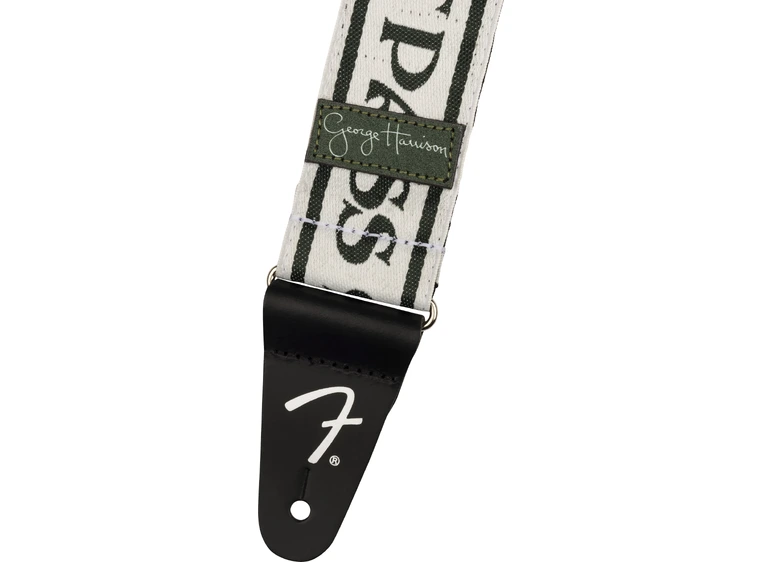 Fender G. Harrison All Things Must Pass White/Black, 2" Logo Strap 